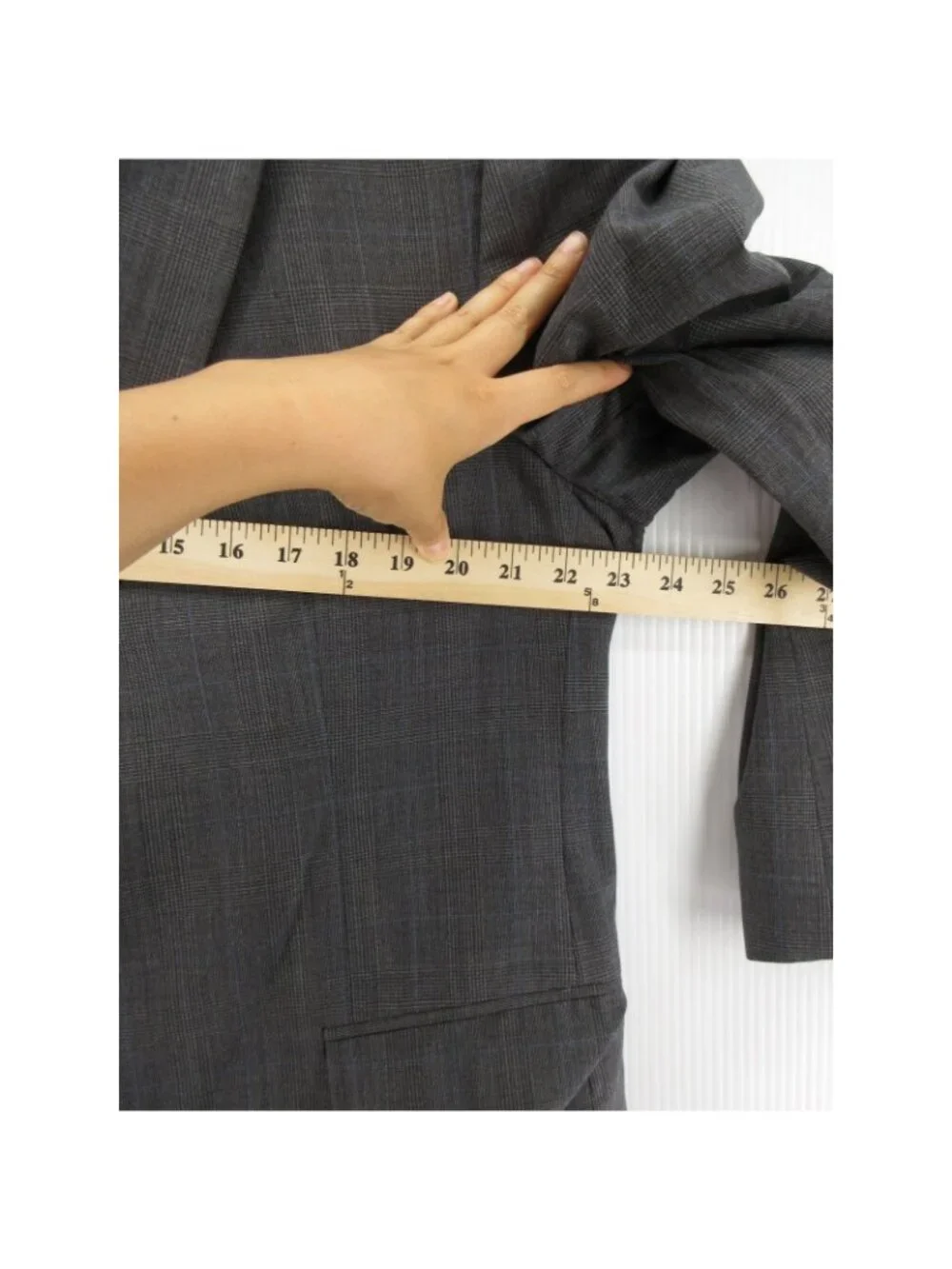 Brooks Brothers Suit 46 Wool Blend Glen Plaid Stretch Classic 346 38X27